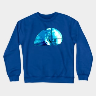 Ocean Wave Fibonacci Spiral Crewneck Sweatshirt